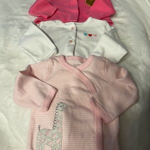 Bundle (3) 3 month size girl snap tops